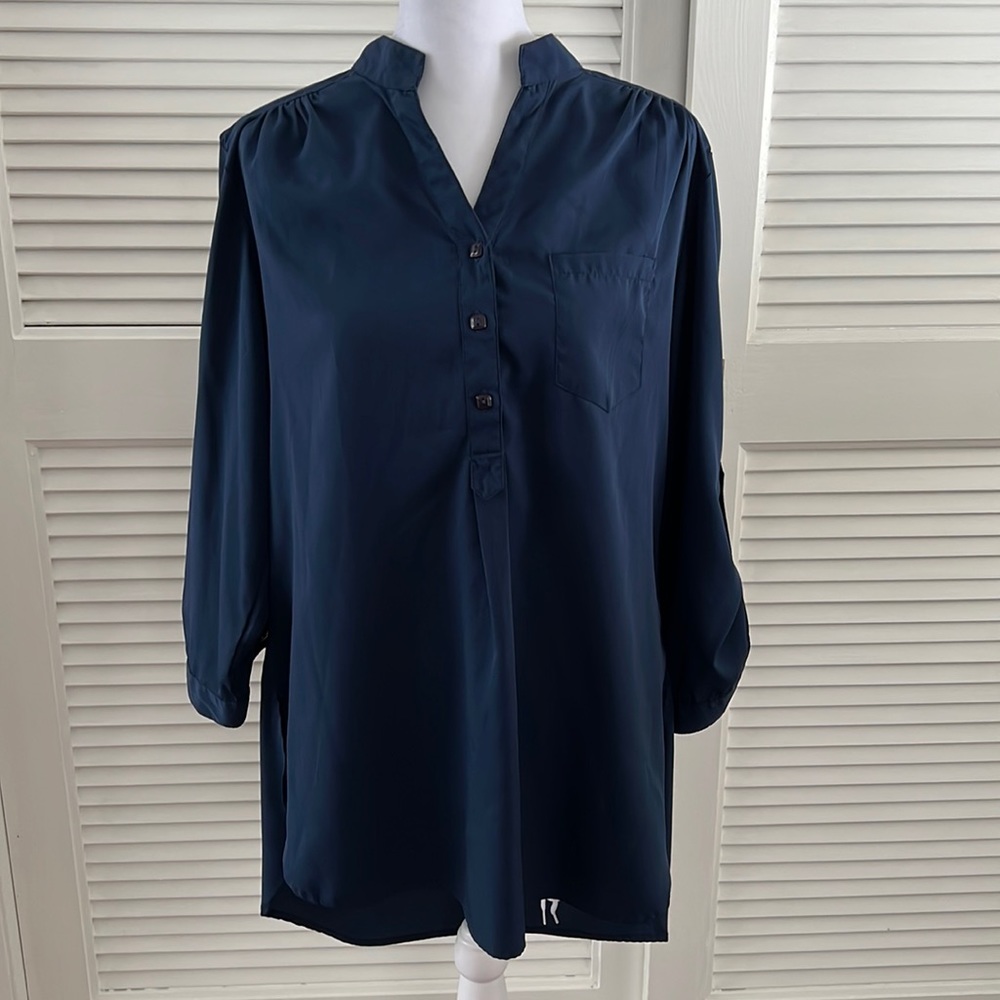 Live for TRUTH tunic, blue, size large